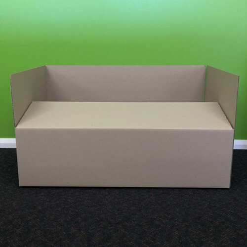 Open large flatpack storage box