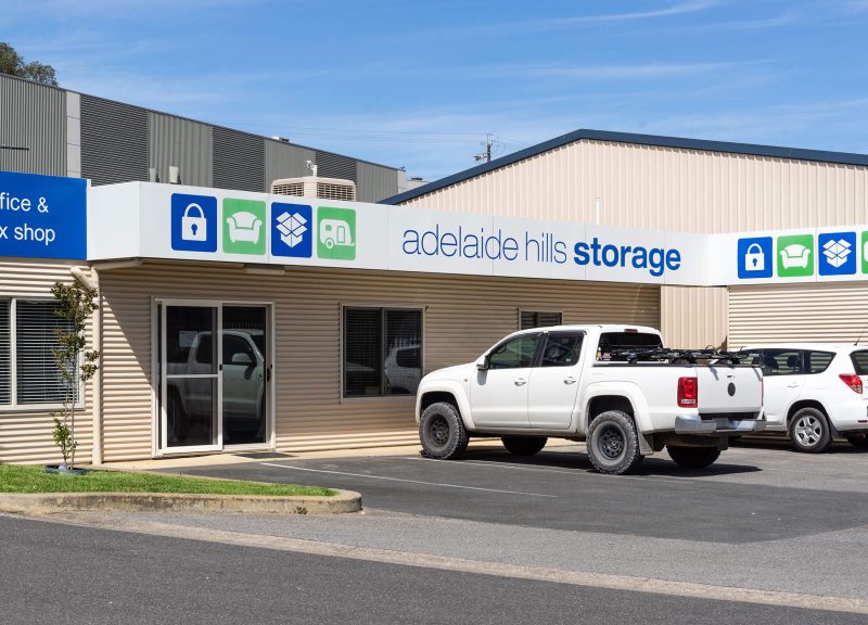 Adelaide Hills Storage front office and car park